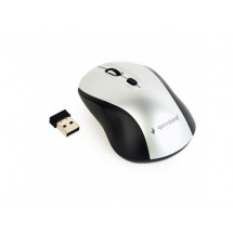 Мышь Gembird Wireless MUSW-4B-02-BS, USB, Black/Silver, 2.4 GHz, 4-button, 800/1200/1600dpi