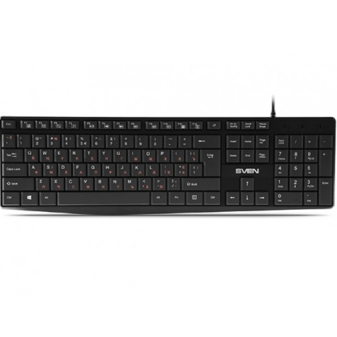 Клавиатура SVEN KB-S305, Keyboard, Waterproof design, Traditional layout