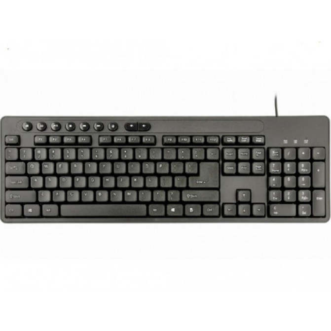 Клавиатура Gembird KBS-UM-04, Multimedia desktop set, black, US-Layout, Black