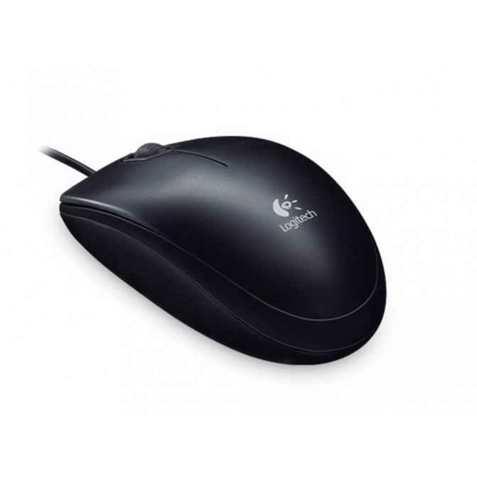 Mouse Logitech B100 OEM, Optical, 800 dpi, 3 buttons, Ambidextrous, Black, USB