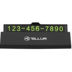 Suport numar telefon Tellur Black magnetic fosforescent TLL171101