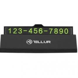 Suport numar telefon Tellur Black magnetic fosforescent TLL171101