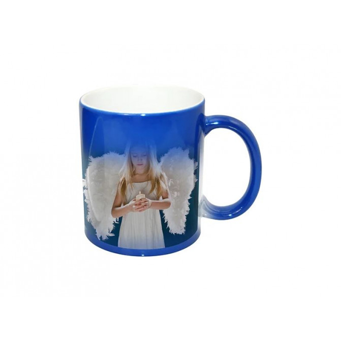 Кружка для сублимации хамелеон полу-глянцевая синяя 11oz B2CB-04FBN