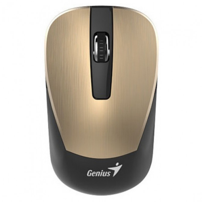 Мышь Genius Wireless NX-7015, Optical, 800-1600 dpi, 3 buttons, Ambidextrous, BlueEye, 1xAA, Gold