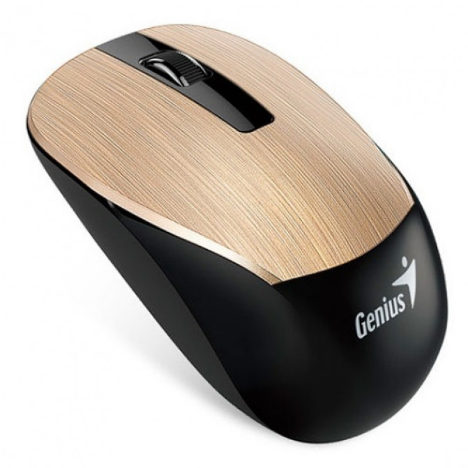 Мышь Genius Wireless NX-7015, Optical, 800-1600 dpi, 3 buttons, Ambidextrous, BlueEye, 1xAA, Gold