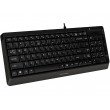 Клавиатура + Мышь A4Tech F1512, Laser Engraving, Splash Proof, 1200 dpi, 3 buttons, Black, USB