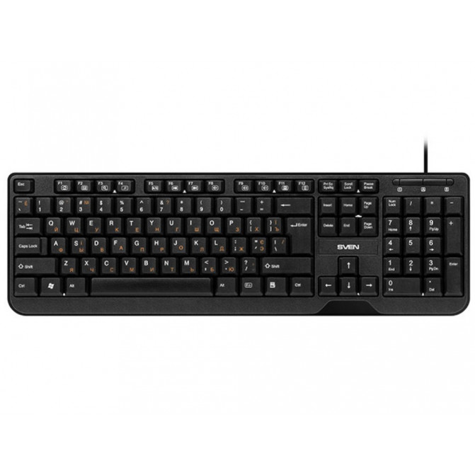 Клавиатура + Мышь SVEN KB-S320C, Fullsize layout, Splash proof, Fn key, Black, USB