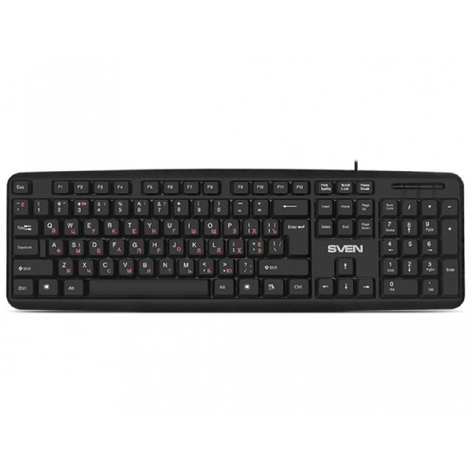 Tastatura SVEN KB-S230, Splash proof, Black, USB