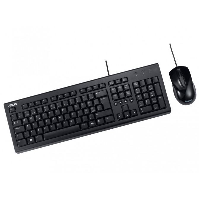Клавиатура + Мышь Asus U2000, Multimedia, Elegant style, Silent, Solid construction, Black, USB