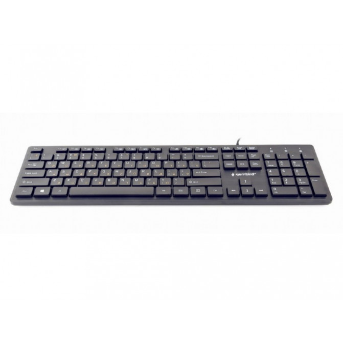 Клавиатура Gembird KB-MCH-03, Slimline, Silent, Fn key, chocolate type keys, Black, USB
