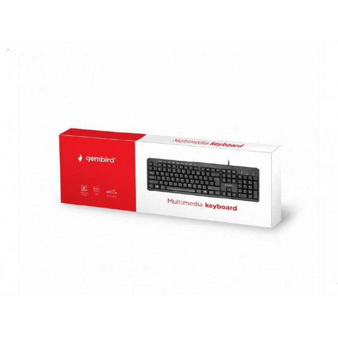 Клавиатура Gembird KB-UM-106, Multimedia, Silent, Black, USB