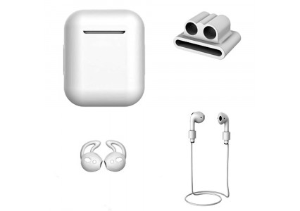 Husă de protecție și set pentru AirPods  (White)