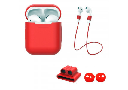 Husă de protecție și set pentru AirPods  (Red)