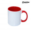 Cană albă  pentru sublimare, сu interior și mâner roșu 11oz Mango 4001