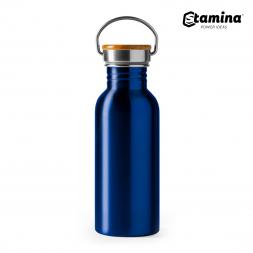 Bidon pentru sublimare BOINA  4039 din oțel inoxidabil 304 și bambus 650ml. albastru