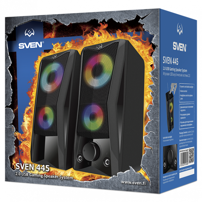 Boxe SVEN 445 Black, 6w, USB/DC 5V