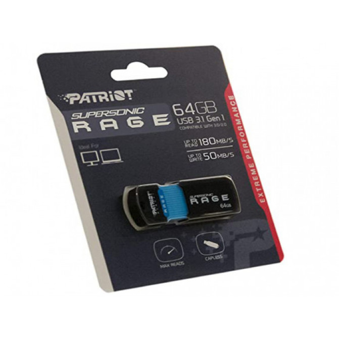USB Флэш 64 GB USB3.2 Patriot Supersonic Rage Lite PEF64GRLB32U