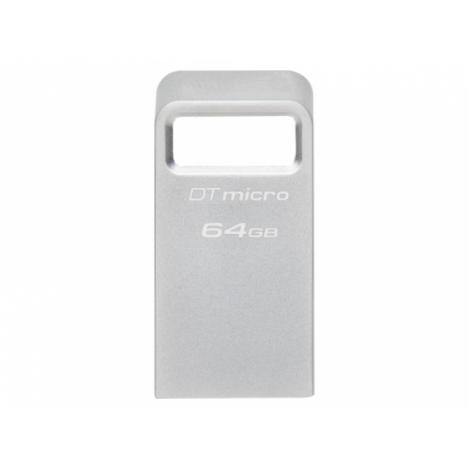 USB Флэш 64GB USB3.2 Kingston DataTraveler Micro G2, Metal casing, Compact and lightweight, World’s smallest USB Flash drive (Read 200 MB/s)