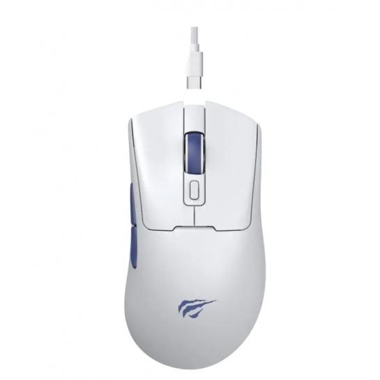 Mouse Gaming Wireless Havit MS966WB, Cu fir/Fără fir, Alb