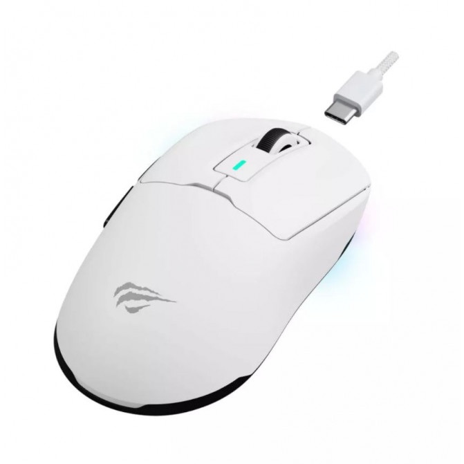 Мышь Gaming Wireless Havit MS969SE, Проводное / беспроводное Bluetooth, Белый