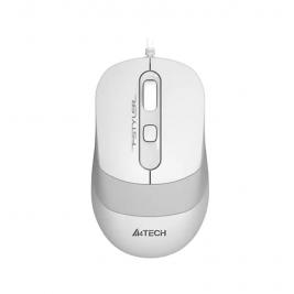 Mouse A4Tech FM10, Cu fir, Alb - Gri