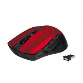 Mouse SVEN Wireless RX-350W, Fara fir, Rosu