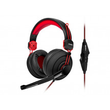 Căști SVEN AP-G888MV, de gaming cu microfon și control de volum, 2.2m, Black/Red