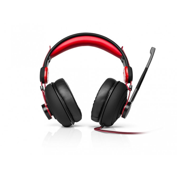 Наушники SVEN AP-G888MV, игровые с микрофоном и регулятором громкости, 2.2m, Black/Red