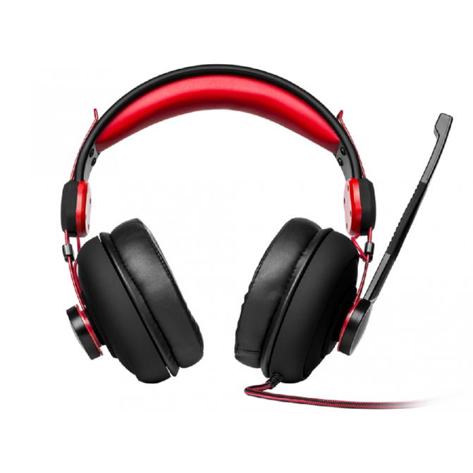 Căști SVEN AP-G777MV, de gaming cu microfon și control de volum, Black/Red
