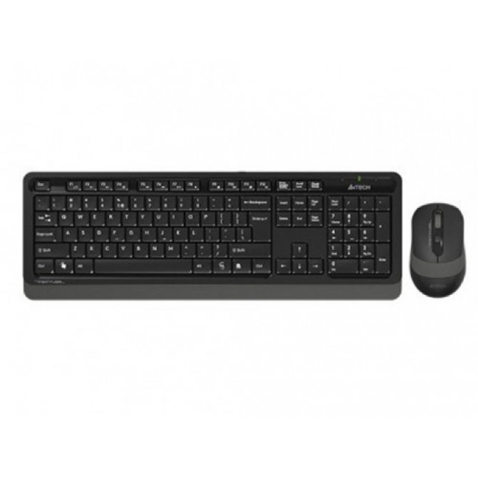 Клавиатура + Мышь Wireless A4Tech FG1010S, Fn Keys, Splash Proof, Silent Mouse, 1xAA/1xAA, Grey