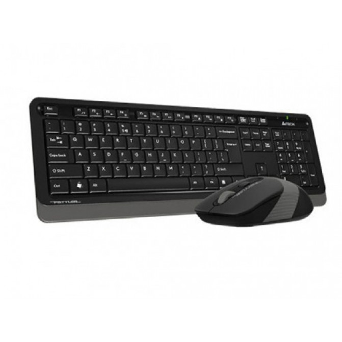 Клавиатура + Мышь Wireless A4Tech FG1010S, Fn Keys, Splash Proof, Silent Mouse, 1xAA/1xAA, Grey