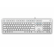Клавиатура Dell KB216, Multimedia, Fn Keys, Quiet keys, Spill resistant, White,  US Layout, USB