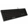 Tastatura SVEN KB-E5000, Low-profile, Island-style, Fn Keys, Grey/Black, USB