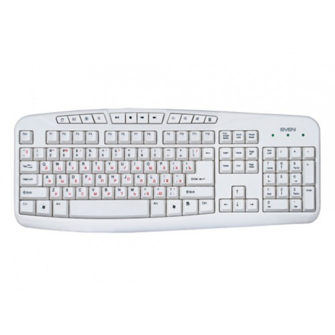 Tastatura SVEN Comfort 3050, Multimedia, White, USB