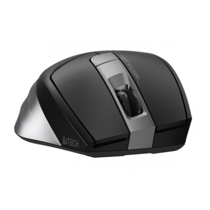Мышь A4Tech Wireless FG35, Optical, 1000-2000 dpi, 6 buttons, Ergonomic, 1xAA, Black/Grey, USB