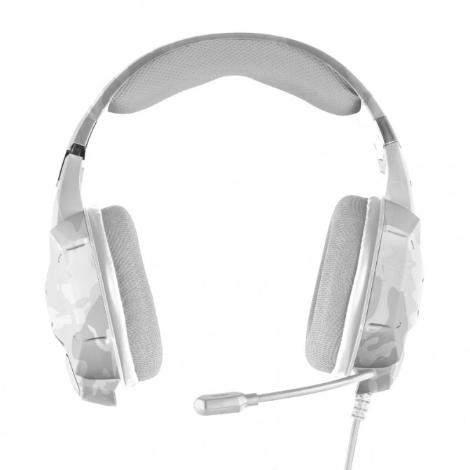 Căști Trust GXT 322W CARUS, de gaming cu microfon, White