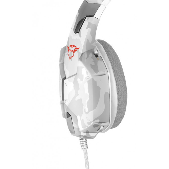 Căști Trust GXT 322W CARUS, de gaming cu microfon, White