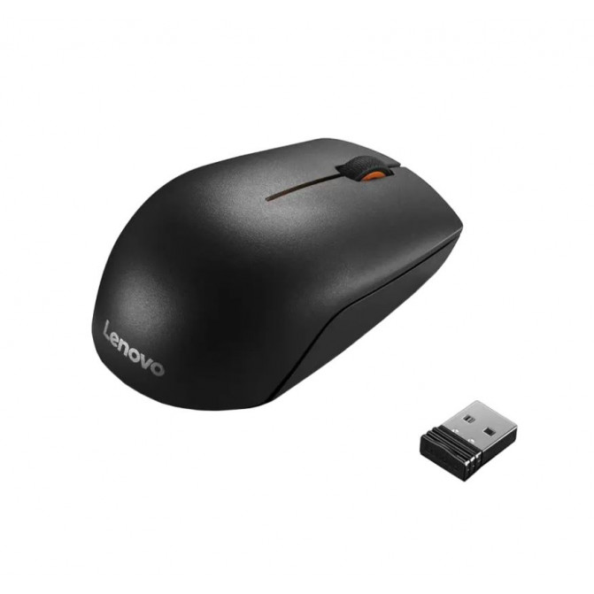 Мышь Lenovo 300 Compact, Беспроводное, Чёрный