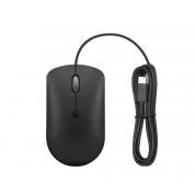 Mouse Lenovo 400 USB-C Compact Wired, Cu fir, Negru