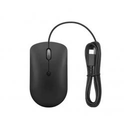 Mouse Lenovo 400 USB-C Compact Wired, Cu fir, Negru