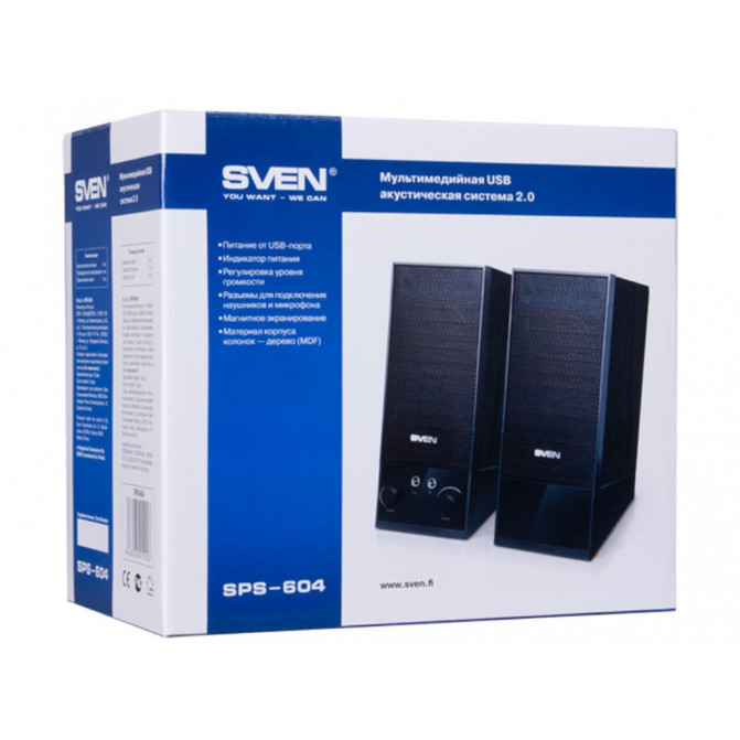 Boxe SVEN SPS-604 Black, 6w, USB pover