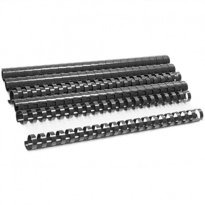 Arc din plastic pentru îndosariere d=16mm 100 buc Black