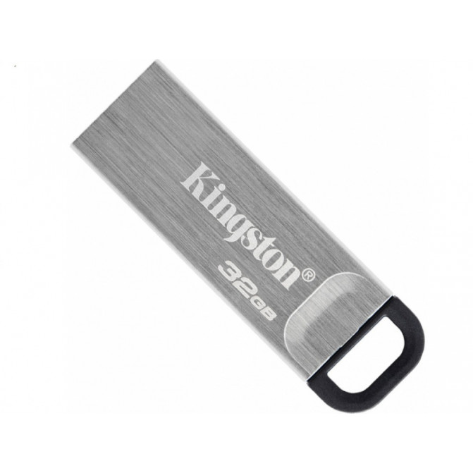 32GB USB3.2  Kingston DataTraveler Kyson Silver, Metal casing, Compact and lightweight (Read 200 MByte/s)