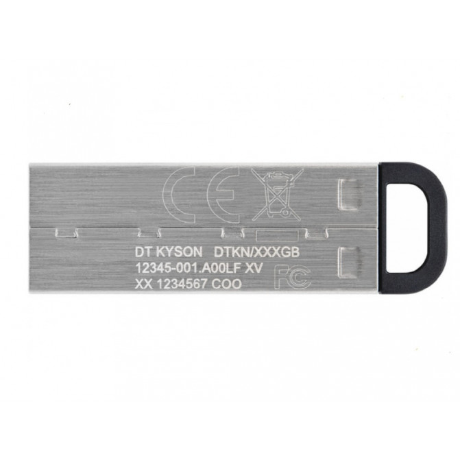 32GB USB3.2  Kingston DataTraveler Kyson Silver, Metal casing, Compact and lightweight (Read 200 MByte/s)