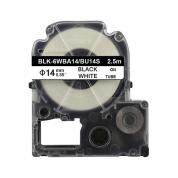 Картридж с лентой Label Epson Heat Shrink Tube LK-6WBA14/BLK-6WBA14(BU14S) Black/White 14mm*2,5m Prospect