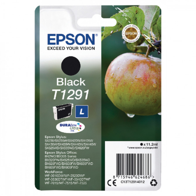 Картридж струйный Epson Stylus SX525 (T1291) Black Original