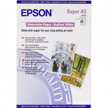 Hârtie foto Epson A3+ 190 gr Hârtie Acuarelă-Alb Strălucitor 20 foi