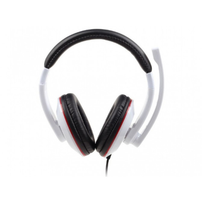 Căști Gembird MHS-001-GW cu microfon și control de volum, Glossy White