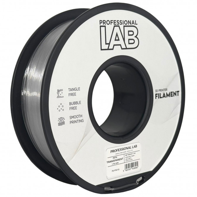 Нить для 3D-принтера ProfLab  FG-P32-E1, PETG, Transparent, 1.75 мм, 1кг
