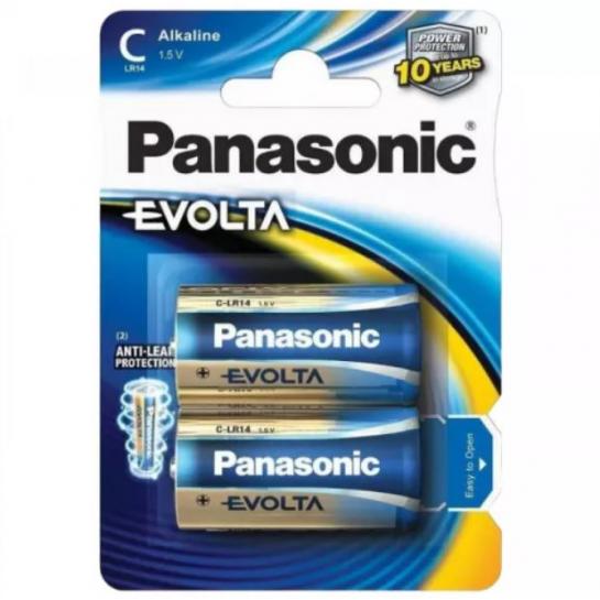 Baterii Panasonic Alkaline EVOLTA 1.5V, Blister*2, LR14EGE/2BP